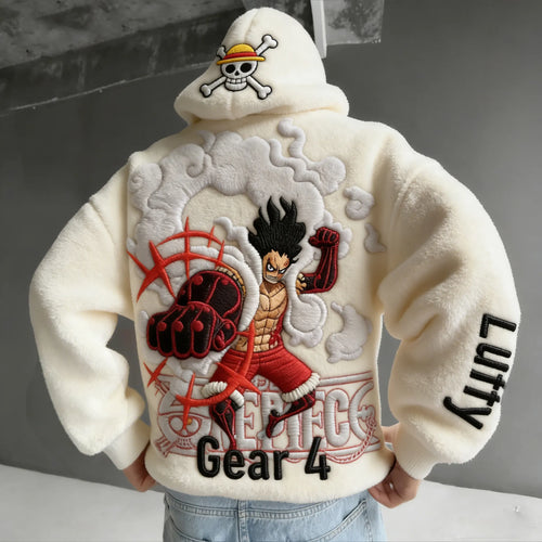 Men :  Color-blocked Plush Hoodie