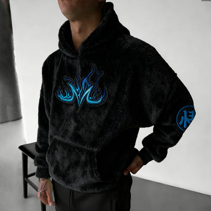 Color Blocked Plush Hoodie