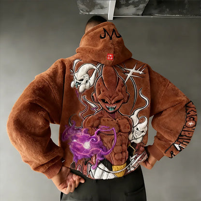 Color Blocked Plush Hoodie
