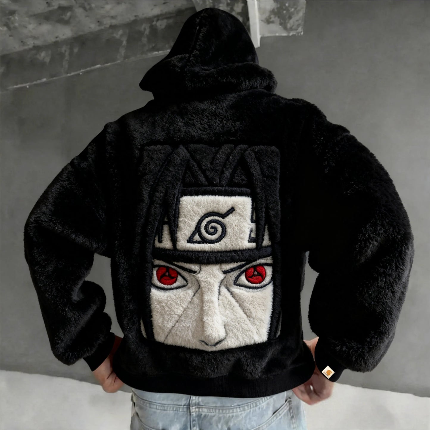 Color Blocked Plush Hoodie