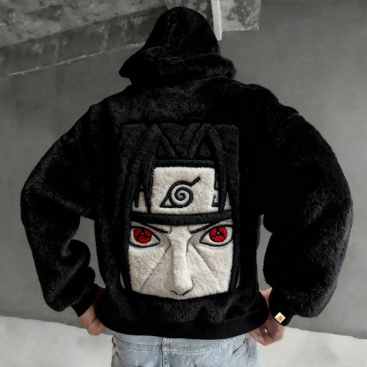 Color Blocked Plush Hoodie