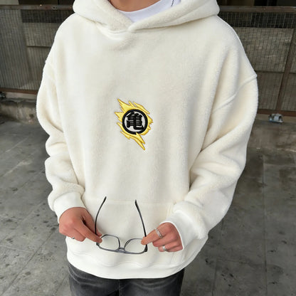 Color Blocked Collaboration Plush Hoodie