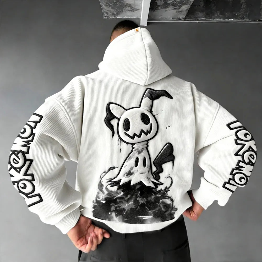 Color Blocked Corduroy Hoodie