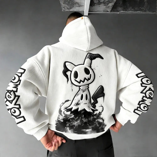 Color Blocked Corduroy Hoodie