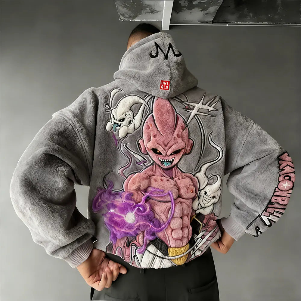 Color Blocked Plush Hoodie