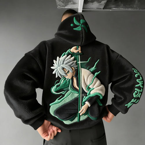 :  Color-blocked Plush Hoodie