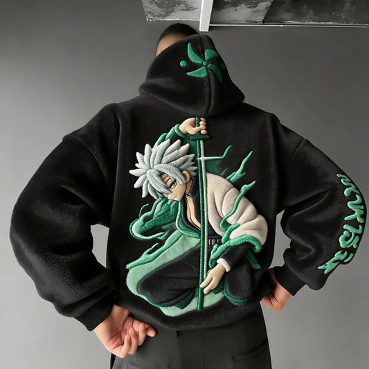 :  Color-blocked Plush Hoodie