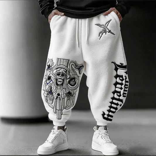 Men   Agatsuma Color-blocked Plush Pants