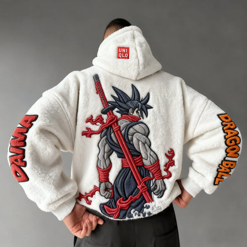 Color Blocked Plush Hoodie