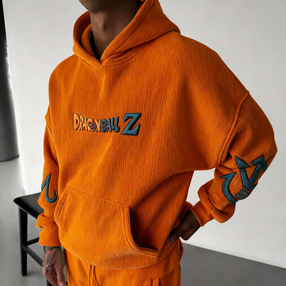 Color Blocked corduroy Hoodie