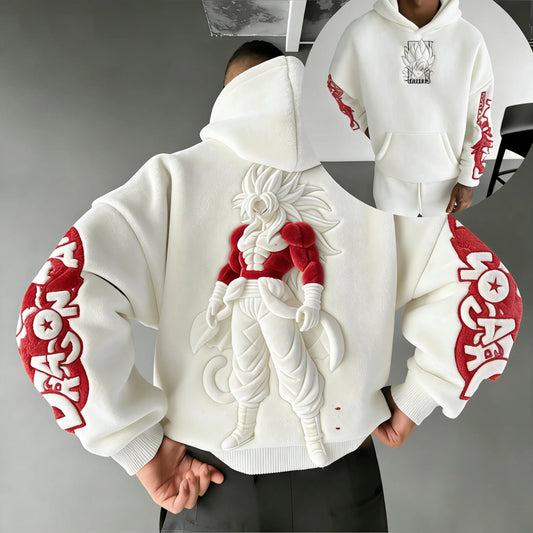 :  Color-blocked Plush Hoodie