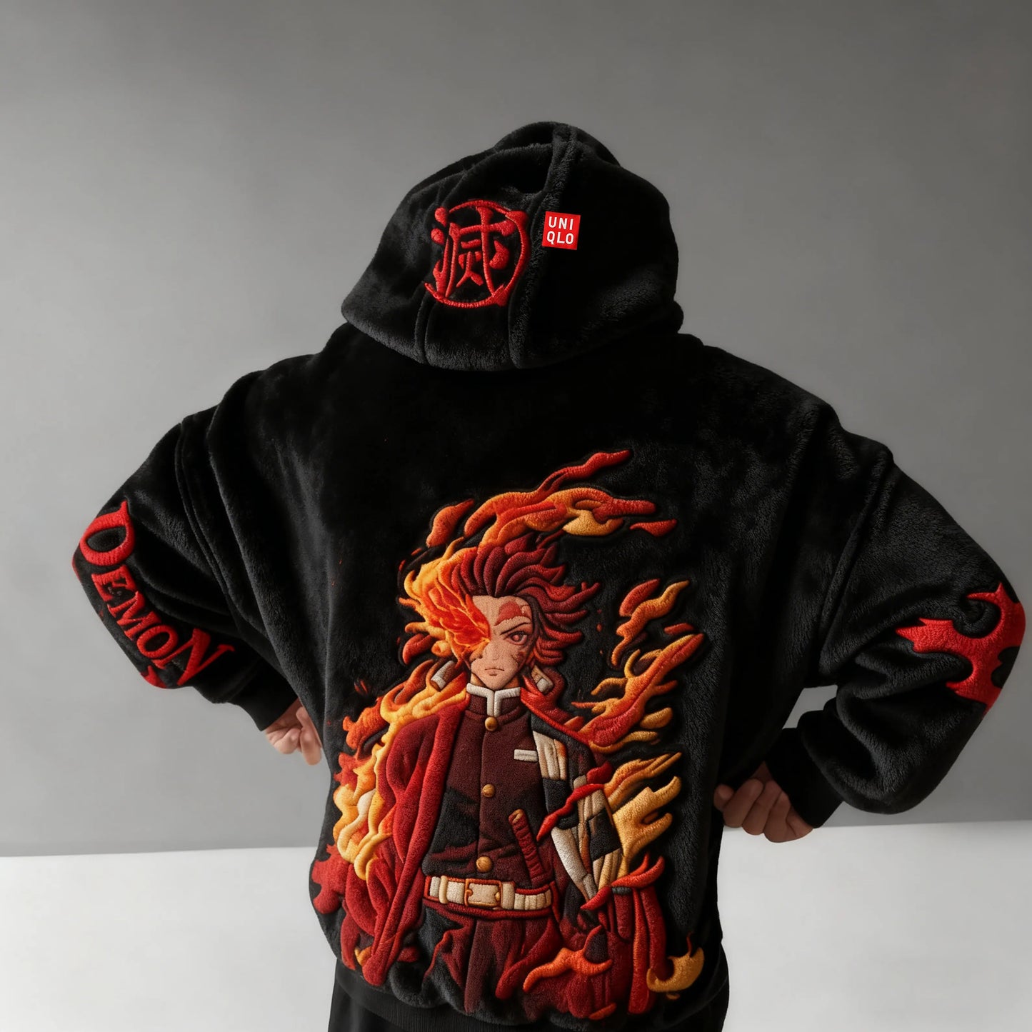Color Blocked Plush Hoodie