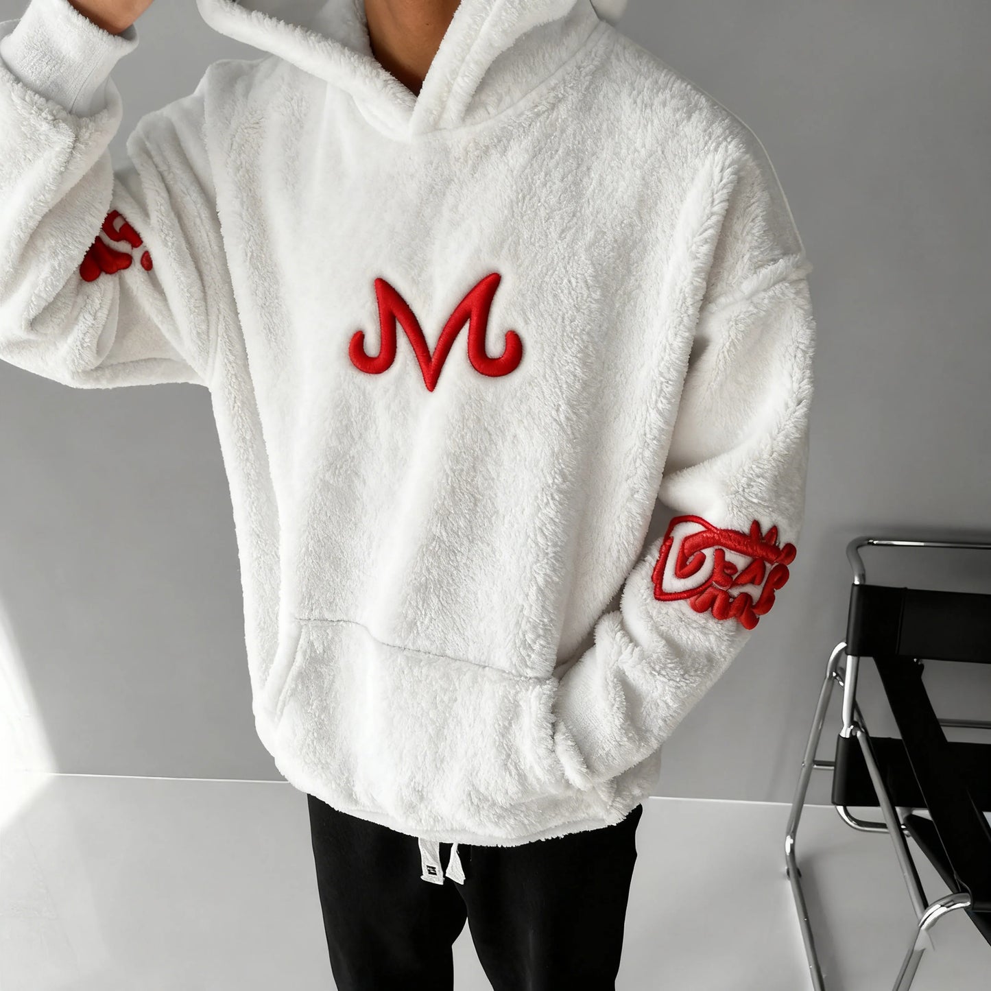 Color Blocked Plush Hoodie