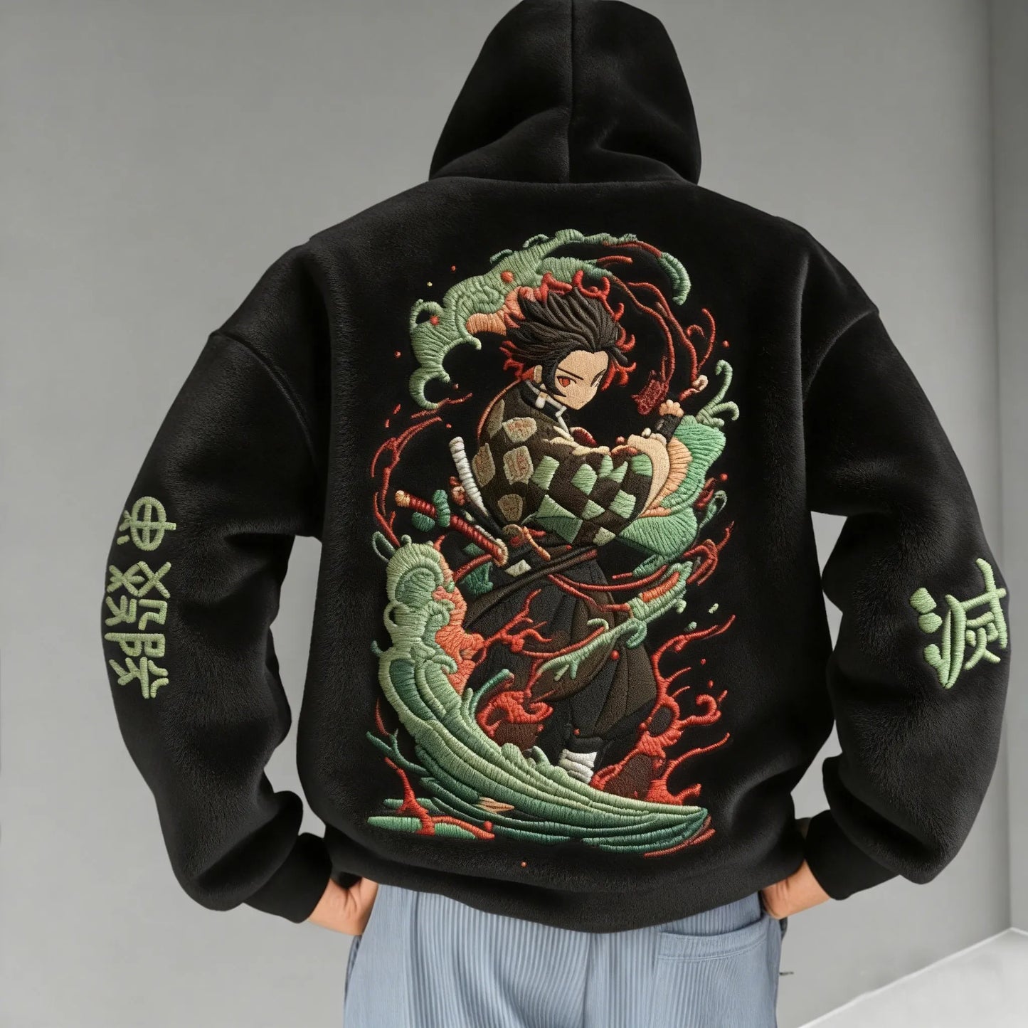 Unisex  Color-blocked Plush Hoodie