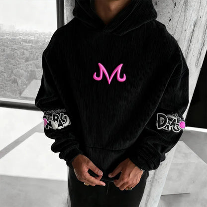 Color Blocked corduroy Hoodie