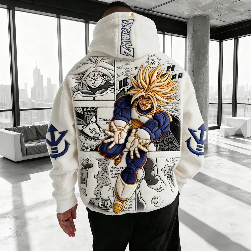 Color Blocked Plush Hoodie