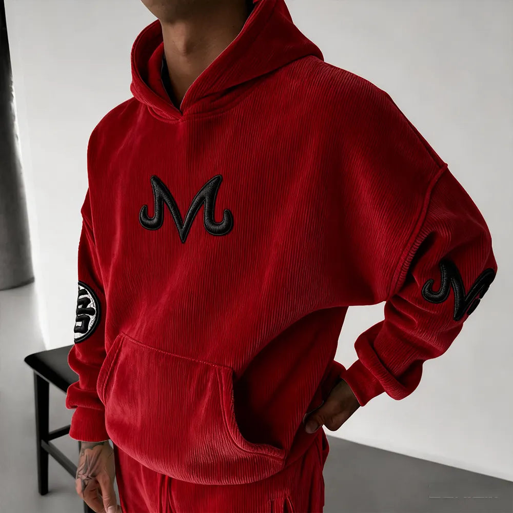 Color Blocked corduroy Hoodie