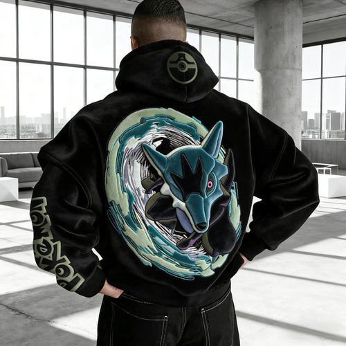 Color Blocked Plush Hoodie