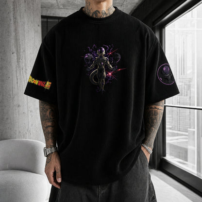 Unisex Loose-Fit Anime Vertical Stripe T-Shirt