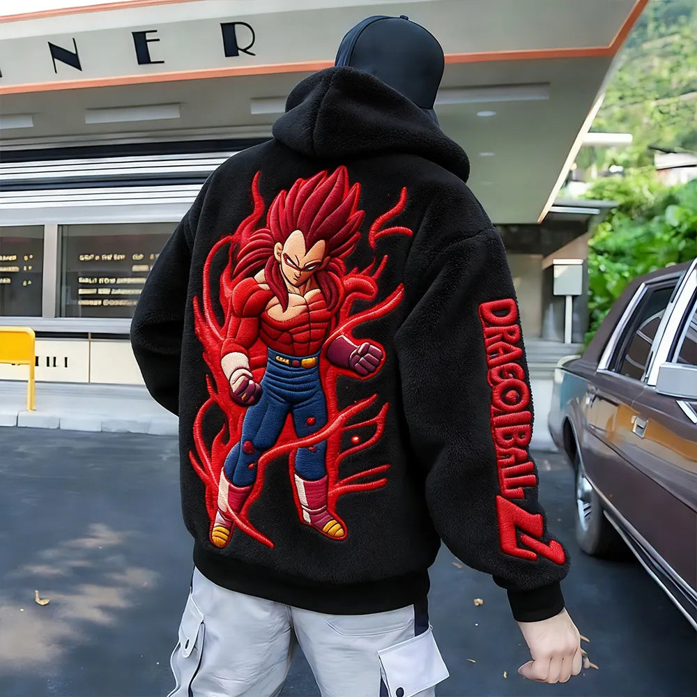 Color Blocked Plush Hoodie