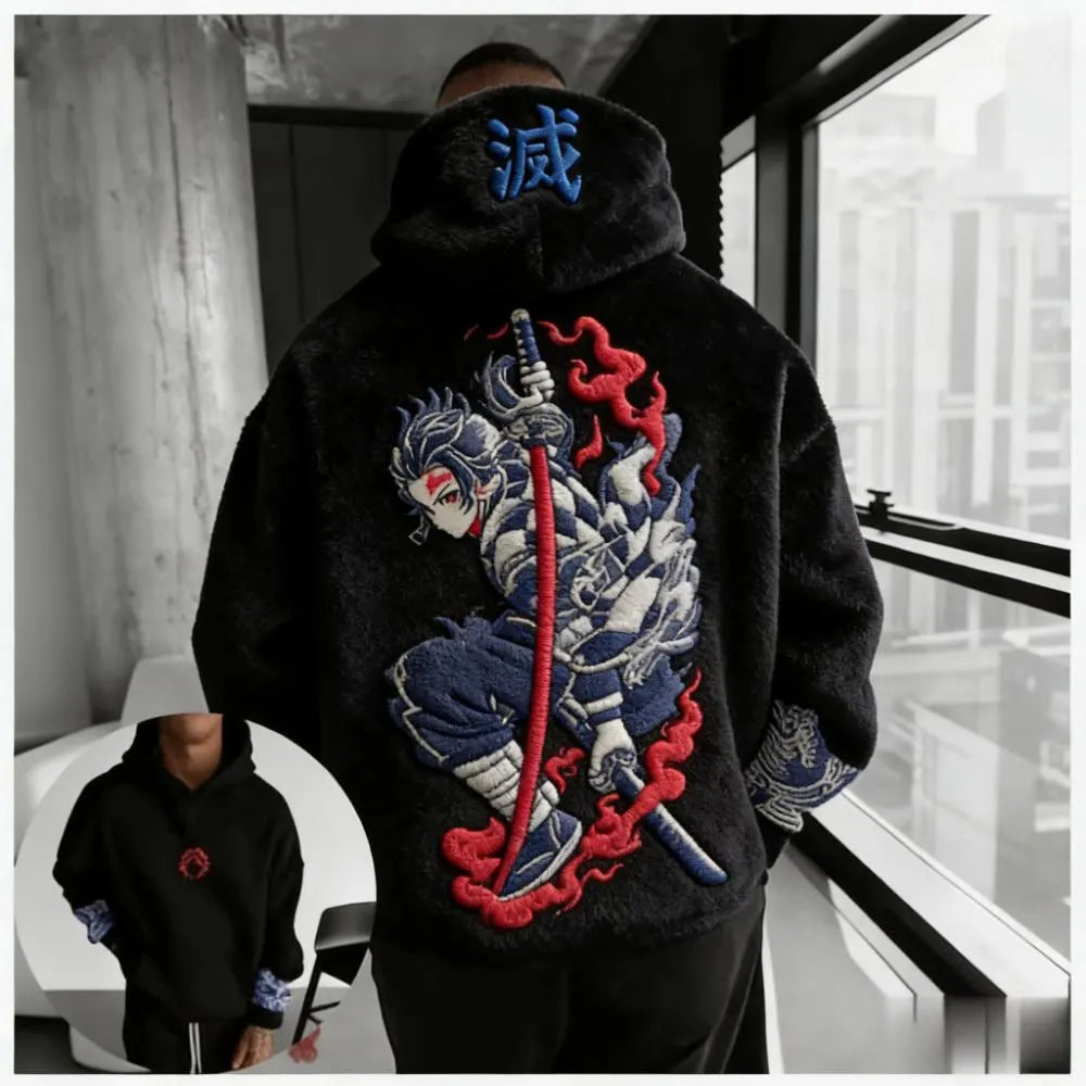 Men's :   Kamado Color-blocked Plush Hoodie