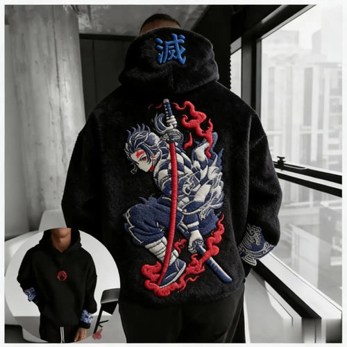 Men's :   Kamado Color-blocked Plush Hoodie
