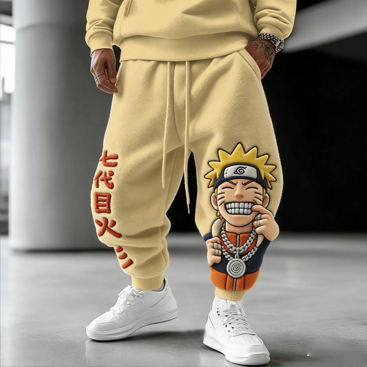 Color-blocked Plush Pants