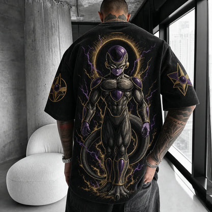 Unisex Short-Sleeve Corduroy T-Shirt With Anime Print