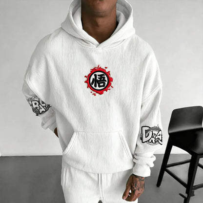 Color Blocked corduroy Hoodie