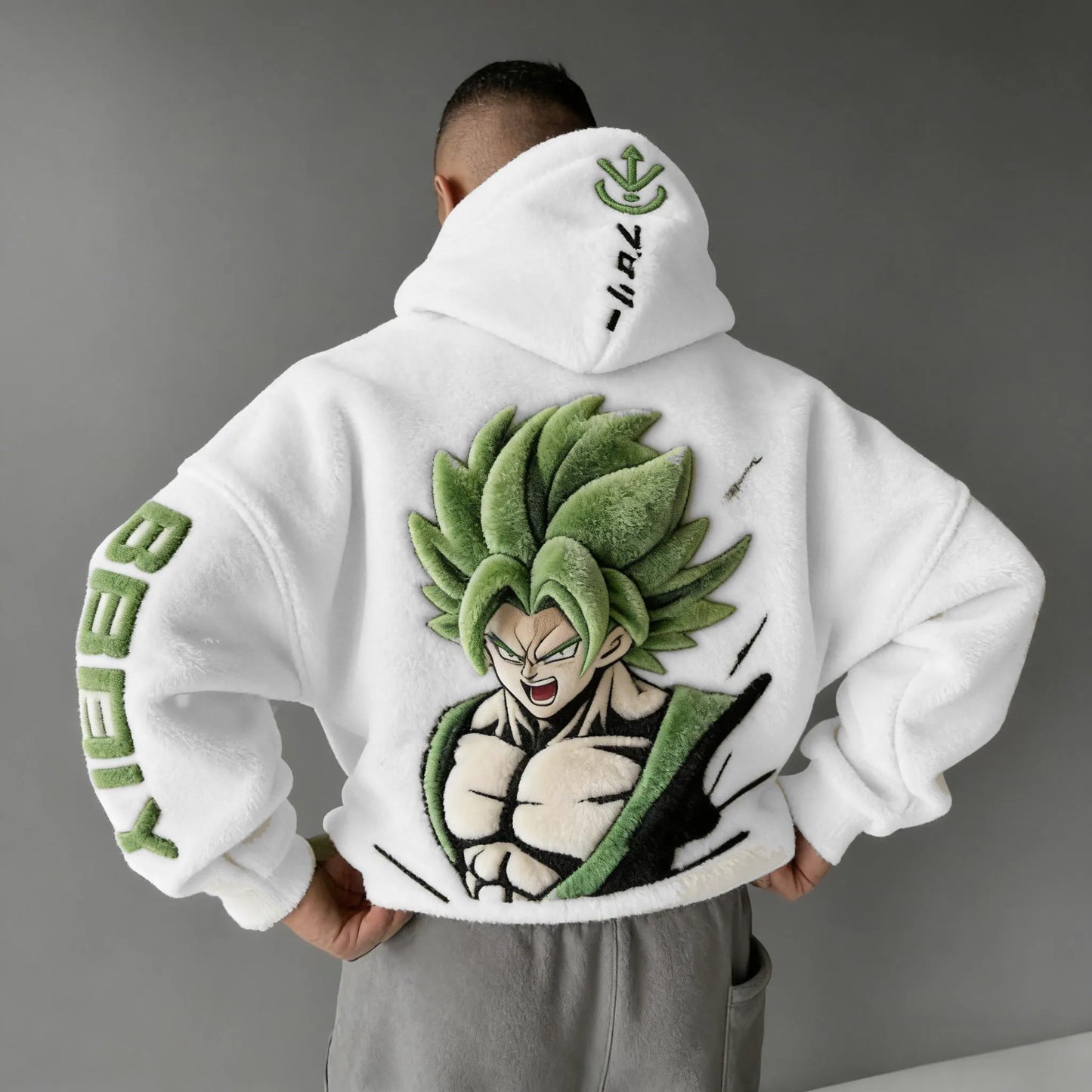 Super: Broly Color-blocked Plush Hoodie