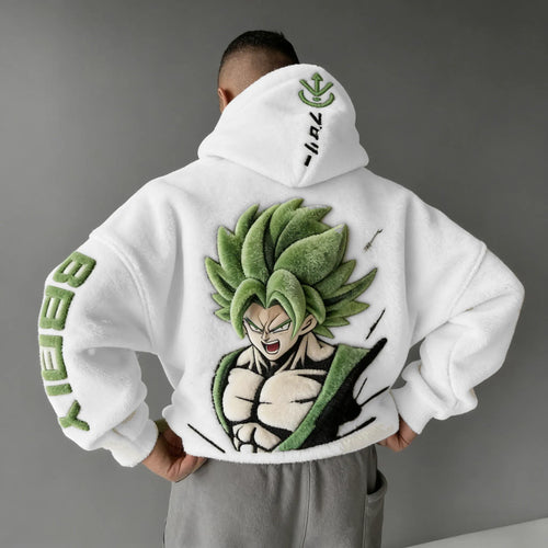 Super: Broly Color-blocked Plush Hoodie