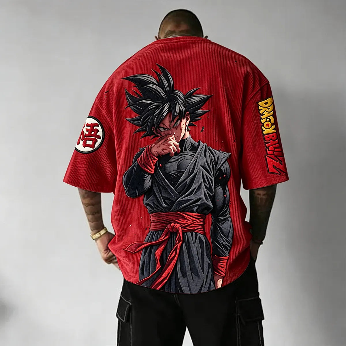 Anime Vintage Waffle Knit T-Shirt