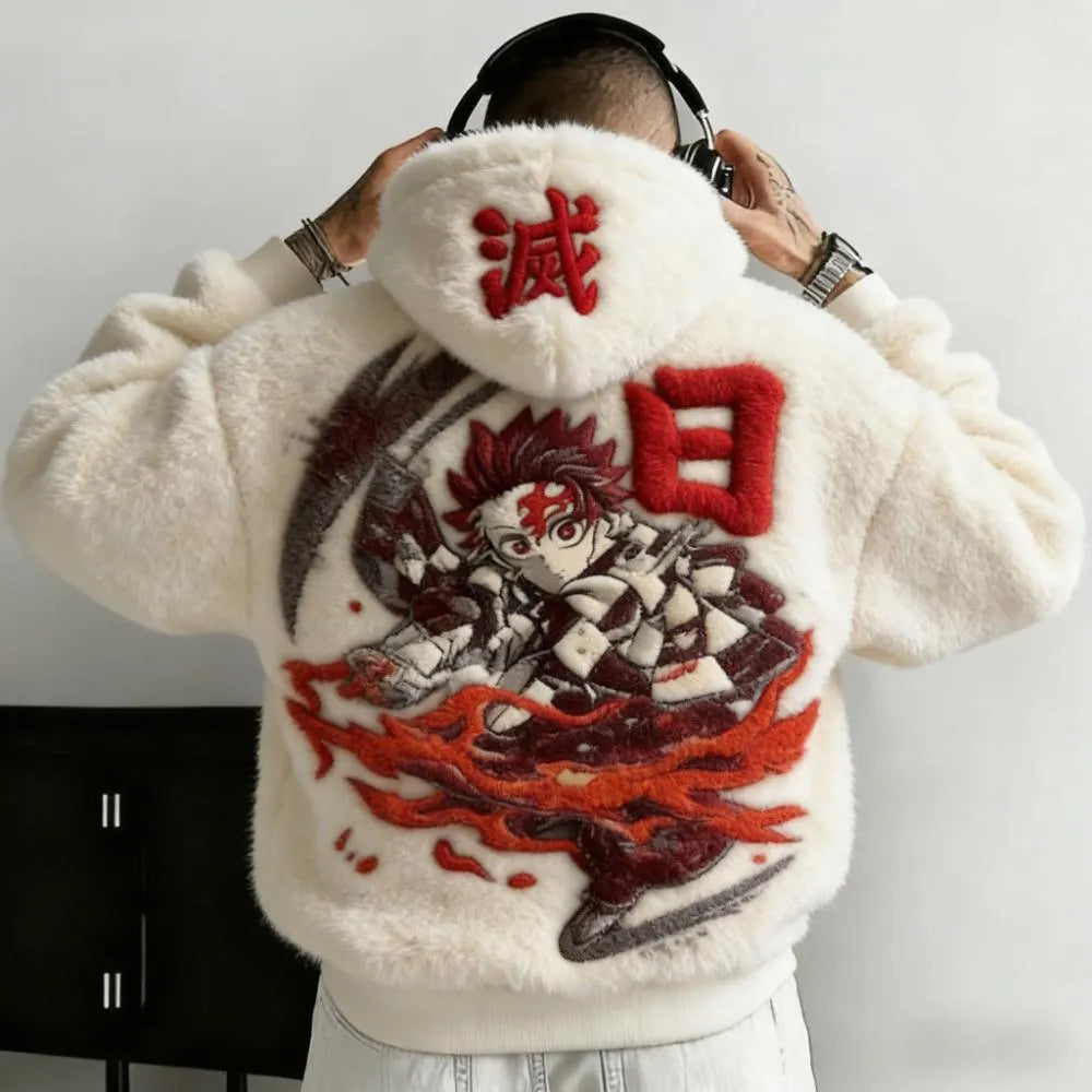 Men's :   Kamado Color-blocked Plush Hoodie