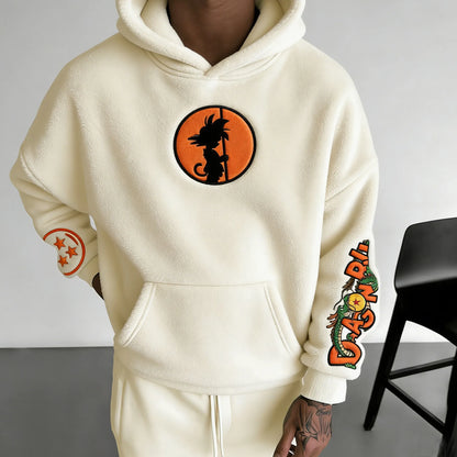 Color Blocked Collaboration Plush Hoodie
