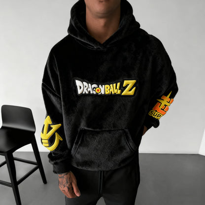 Color Blocked Plush Hoodie