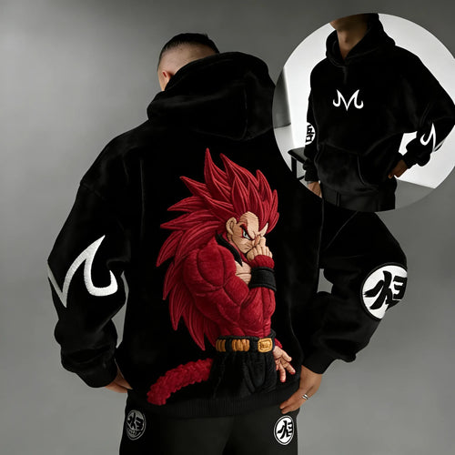 Color-blocked Plush Hoodie