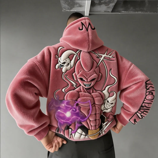 Men  Color-blocked Plush Hoodie