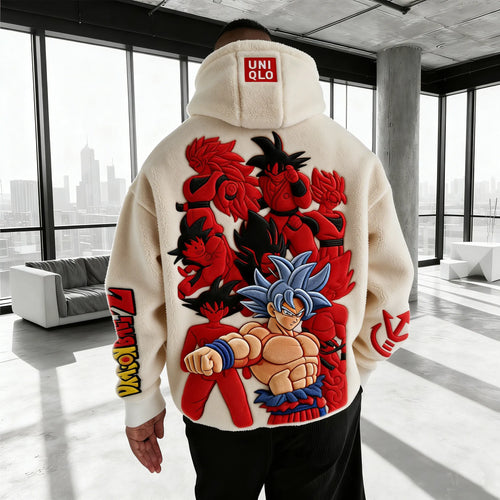Color Blocked Collaboration Plush Hoodie