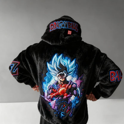 Color Blocked Plush Hoodie