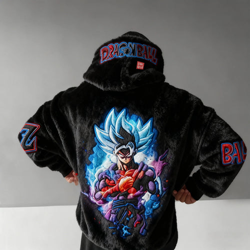 Color Blocked Plush Hoodie