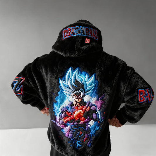 Color Blocked Plush Hoodie