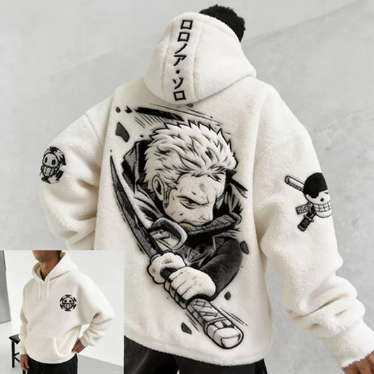 Men : Faissal Thomas Color-blocked Plush Hoodie