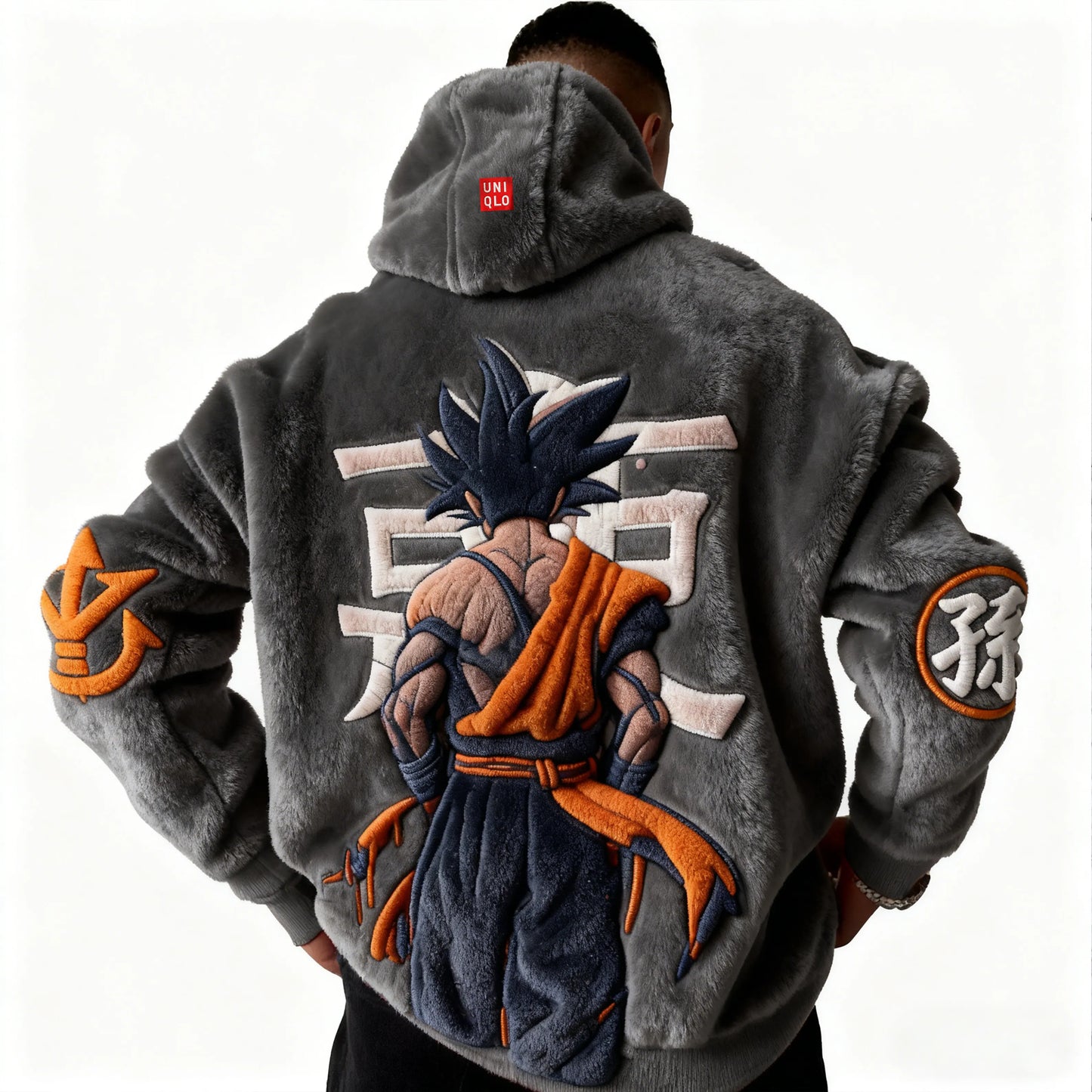 Color Blocked Plush Hoodie
