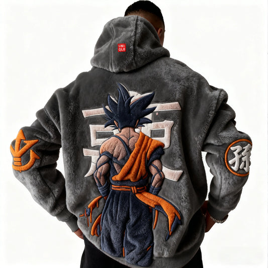 Color Blocked Plush Hoodie