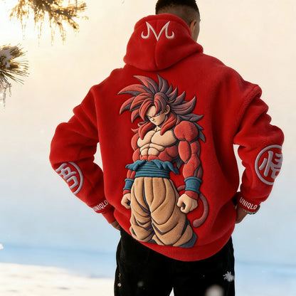 Color Blocked Plush Hoodie