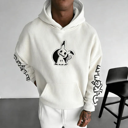 Color Blocked Corduroy Hoodie