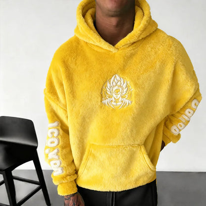 Color Blocked Plush Hoodie