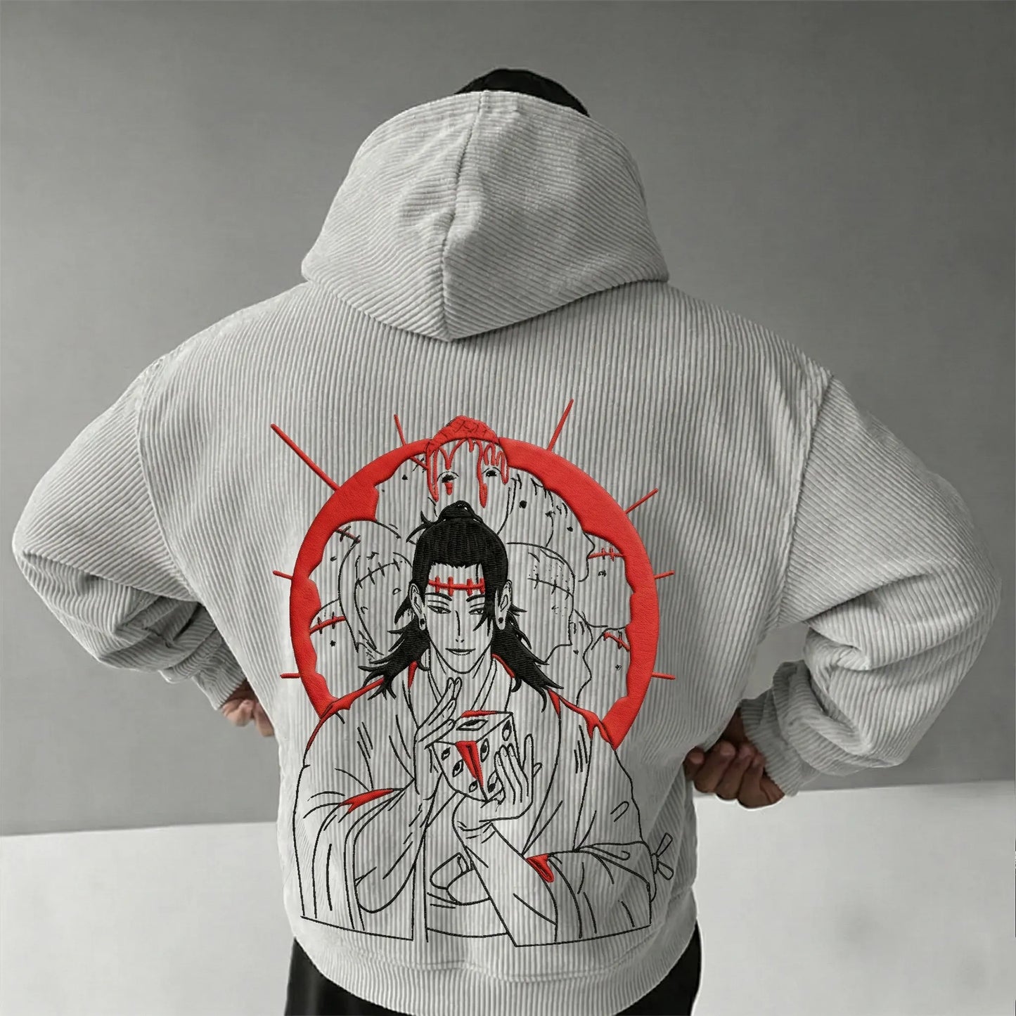 Geto Suguru Geto Suguru   Foam Print Corduroy Hoodie