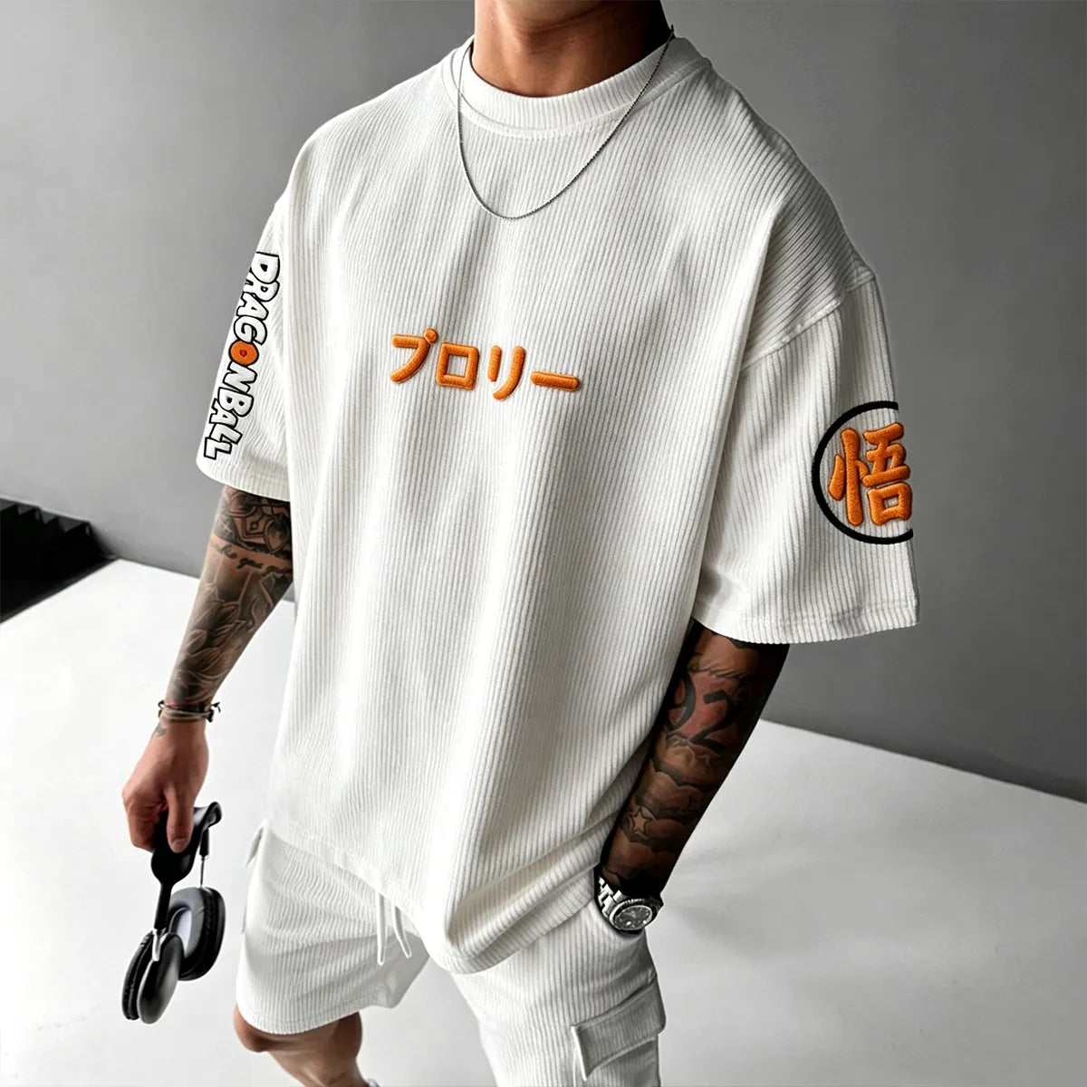 Anime Vintage Waffle Knit T-Shirt