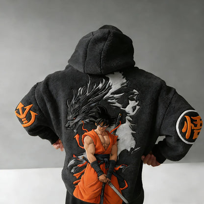 Color Blocked Plush Hoodie